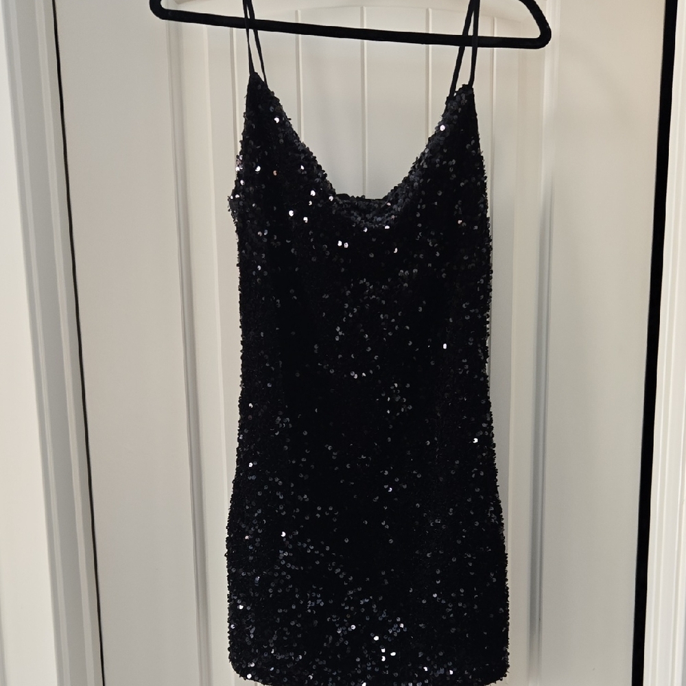 PacSun Black Sequin Mini Dress